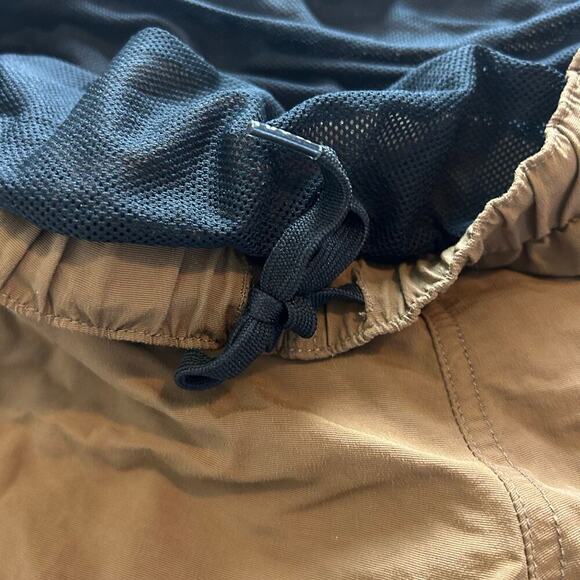 Kavu Mens Nylon Shorts Size Large Brown Brief Lined Elastic Waist Pockets - Picture 5 of 7